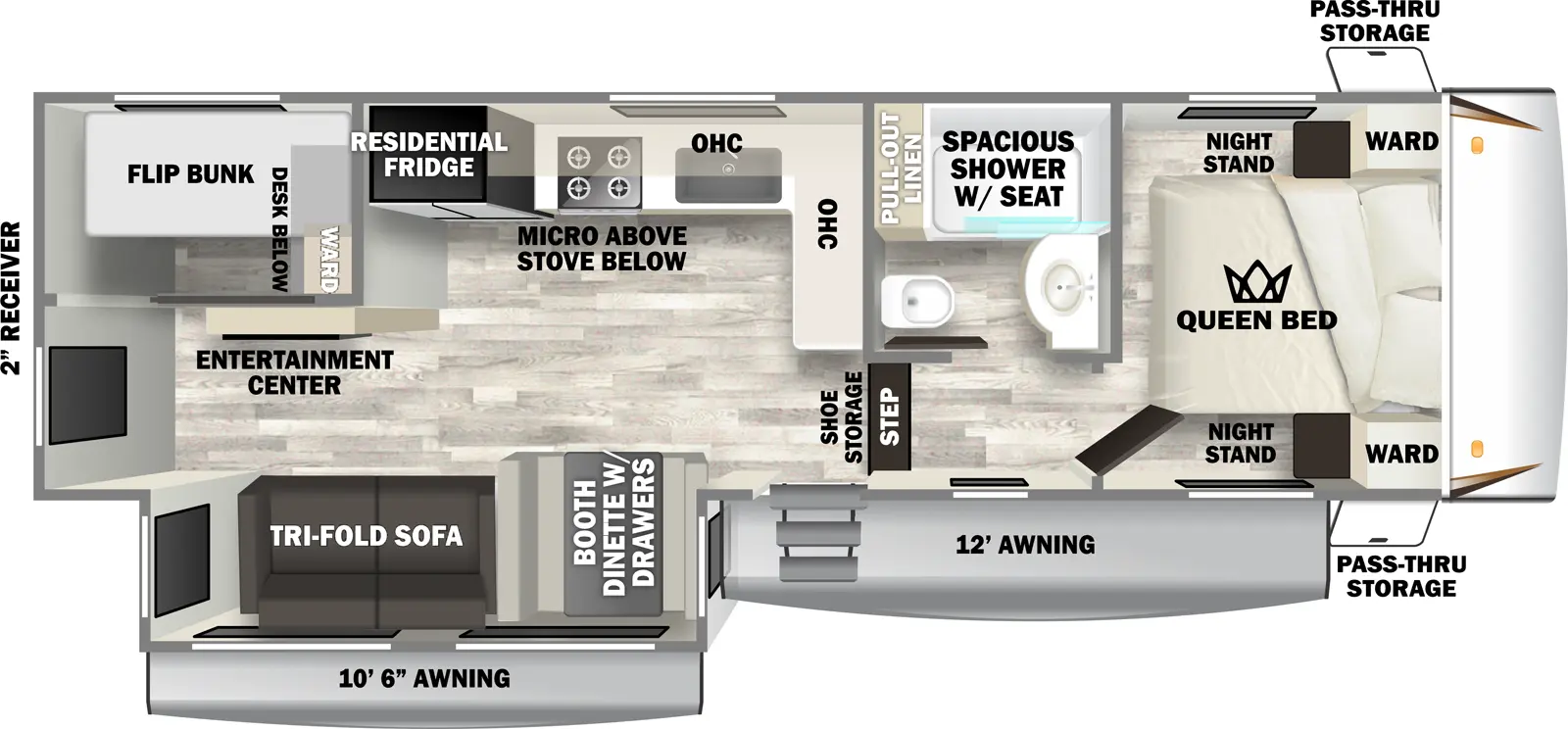 Sabre 26BBR Floorplan